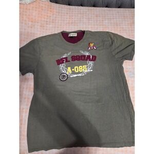 BFL Jeans Graphic Tee Mens XL Olive Green Excellent Collegiate Streetwear